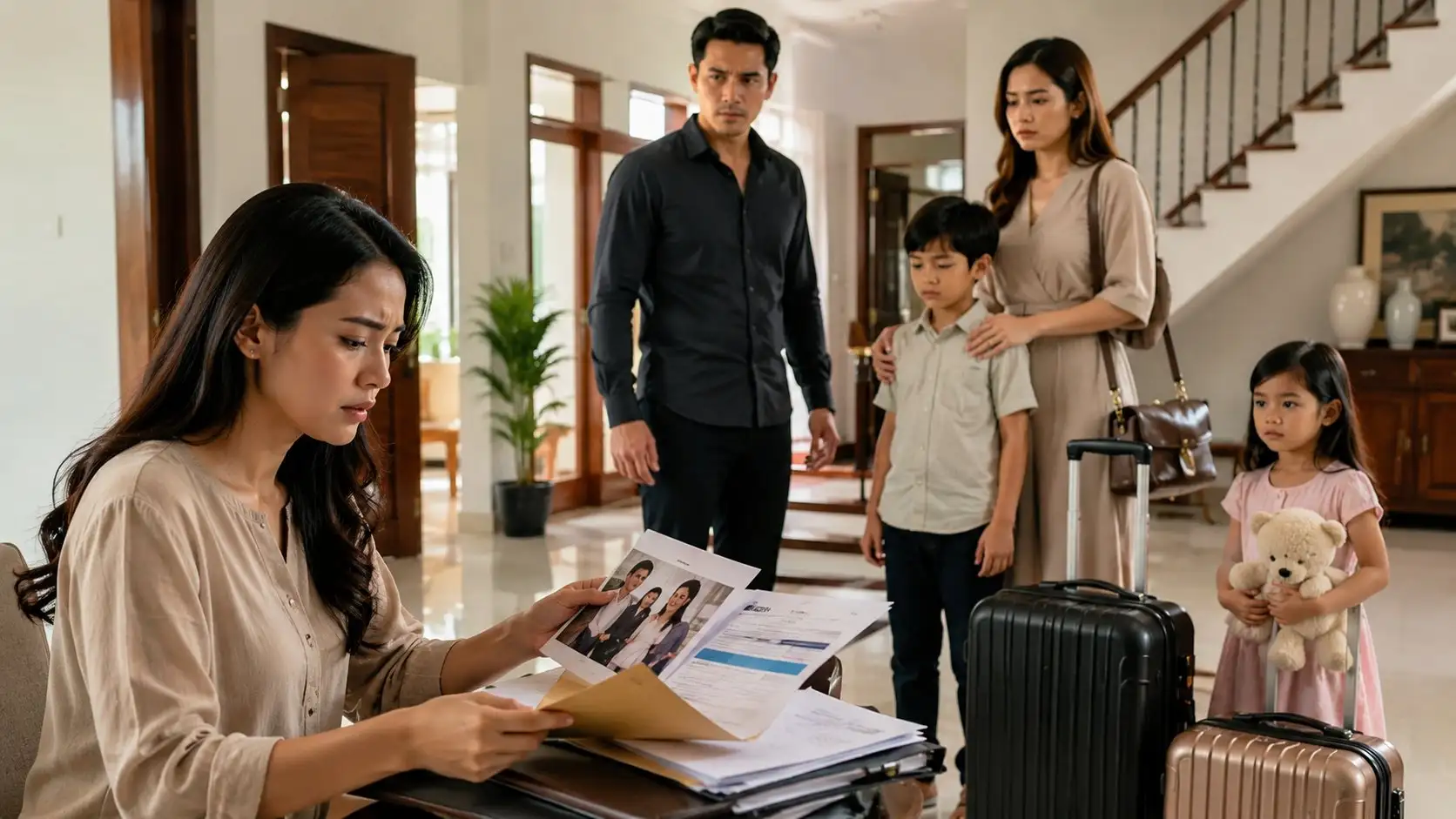 HARI KETIKA SUAMIKU MEMBAWA SEORANG WANITA DAN ANAKNYA PULANG, DIA TIDAK TAHU AKU SUDAH MENERIMA TELEPON DARI BANK