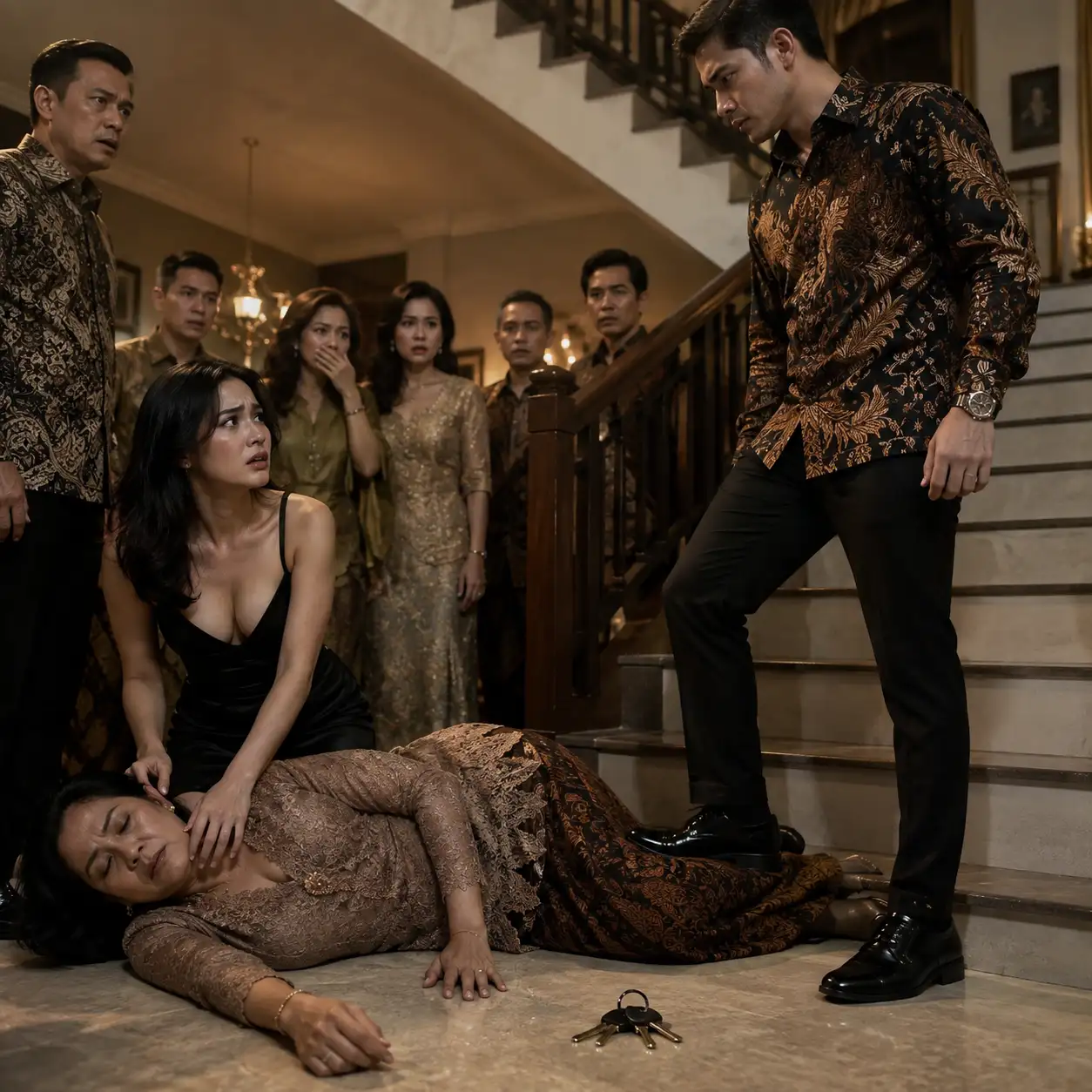 Ibu Ditemukan Tak Sadarkan Diri di Bawah Tangga Saat Acara Keluarga, dan Orang yang Berdiri di Atasnya Membuatku Salah Menuduh Sampai Sebuah Kunci Gudang Membuka Rahasia yang Selama Ini Disembunyikan Dariku