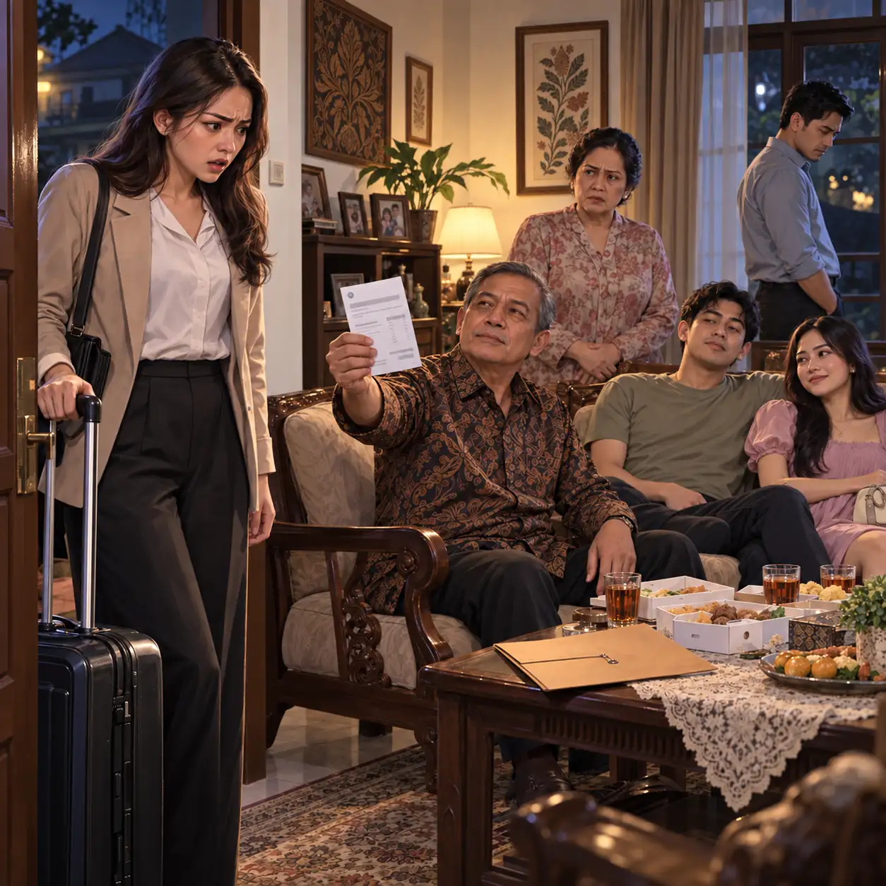 Sabtu Sore Aku Pulang dari Dinas, Mertuaku Menyerahkan Bukti Transfer Rp1,45 Miliar—Lalu Suamiku Berbisik: Rumah Pemberian Ayahku Sudah Dijual untuk Pernikahan Adiknya Tanpa Sepengetahuanku, Tanpa Izinku, dan Tanpa Rasa Bersalah