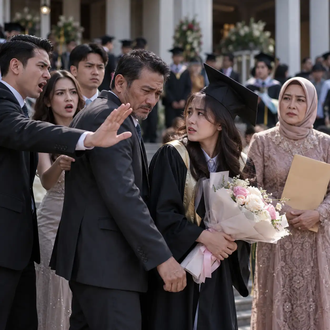 DI HARI WISUDAKU, MEREKA MENYURUH AYAH TIRIKU MENJAUH KARENA “BUKAN DARAH DAGINGKU”—MEREKA TAK TAHU IBU MEMBAWA BUKTI YANG AKAN MEMBALIKKAN SEMUANYA