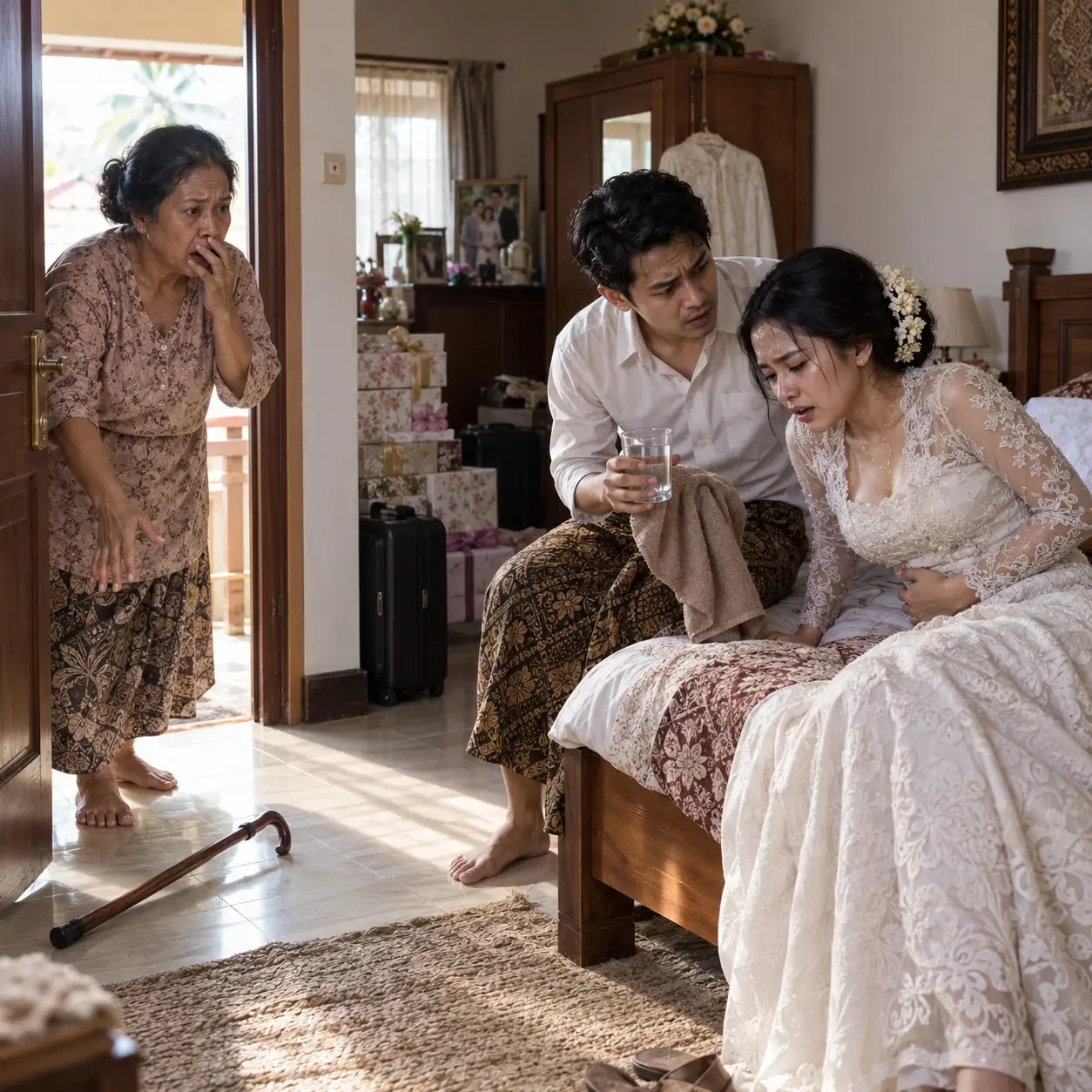 Pagi Pertama Menjadi Menantu, Nisa Belum Turun Sampai Pukul Sepuluh. Saat Bu Ratna Membuka Pintu, Tongkatnya Jatuh