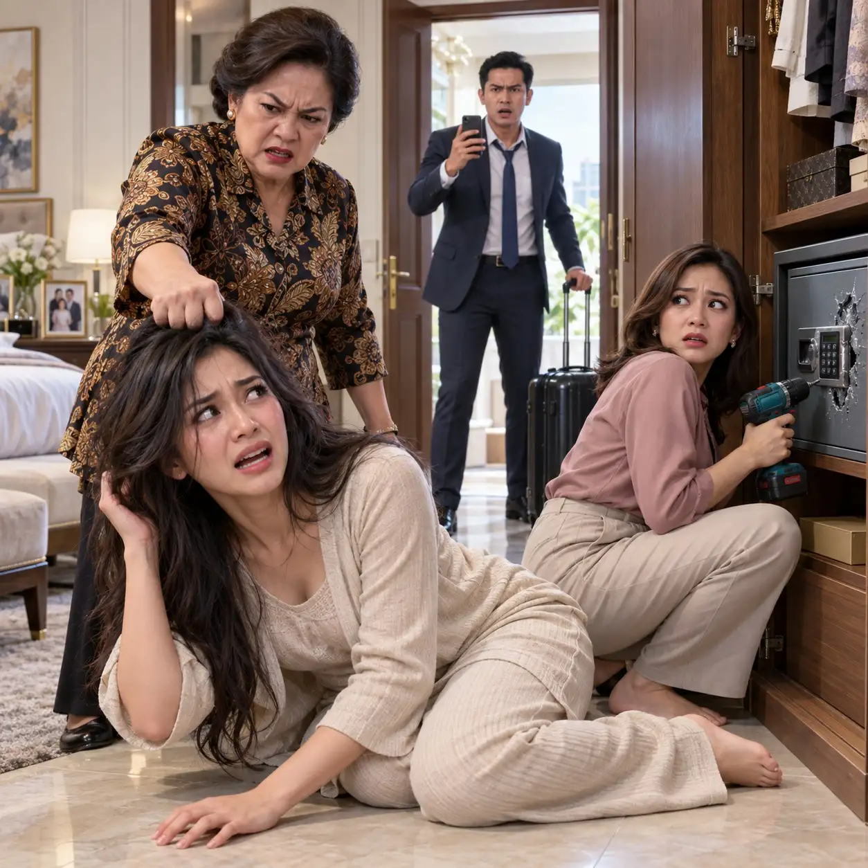 Suamiku Ketinggalan Pesawat—Lalu Memergoki Ibu dan Kakaknya Membobol Brankas Kami