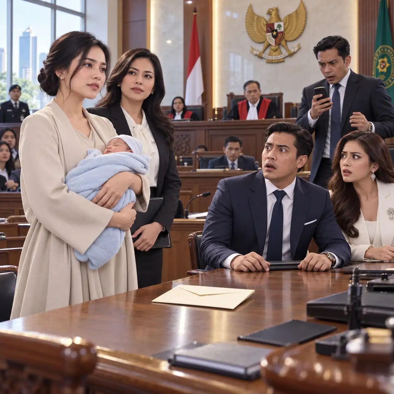 Aku masuk ke ruang sidang perceraian sambil menggendong putriku yang baru berusia dua belas hari, hanya untuk mengetahui bahwa suamiku sedang berusaha merebut rumah yang sebenarnya dipersiapkan untuk masa depan anak kami, sementara perempuan selingkuhannya duduk di sampingnya sambil tersenyum seolah kemenangan sudah pasti menjadi milik mereka.