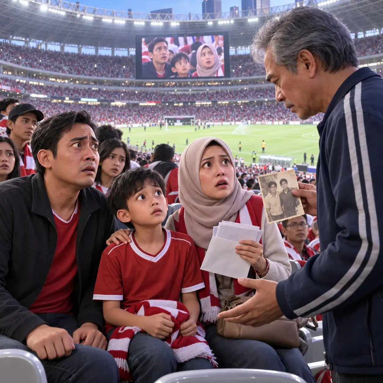AKU MEMBAWA PUTRAKU YANG BERUSIA 10 TAHUN DAN MENGIDAP KANKER STADIUM AKHIR UNTUK MEWUJUDKAN KEINGINAN TERAKHIRNYA DI SEBUAH STADION… TAPI KETIKA WAJAH KAMI MUNCUL DI LAYAR RAKSASA, PENGUMUMAN DARI PENGERAS SUARA MEMBUAT SUAMIKU MENDADAK PUCAT