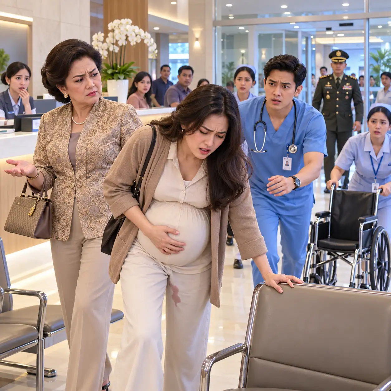Aku sedang hamil 32 minggu, mengalami pendarahan di ruang tunggu rumah sakit yang penuh sesak, sementara ibu mertuaku terus mengatakan kepada semua orang bahwa aku hanya “terlalu dramatis.”