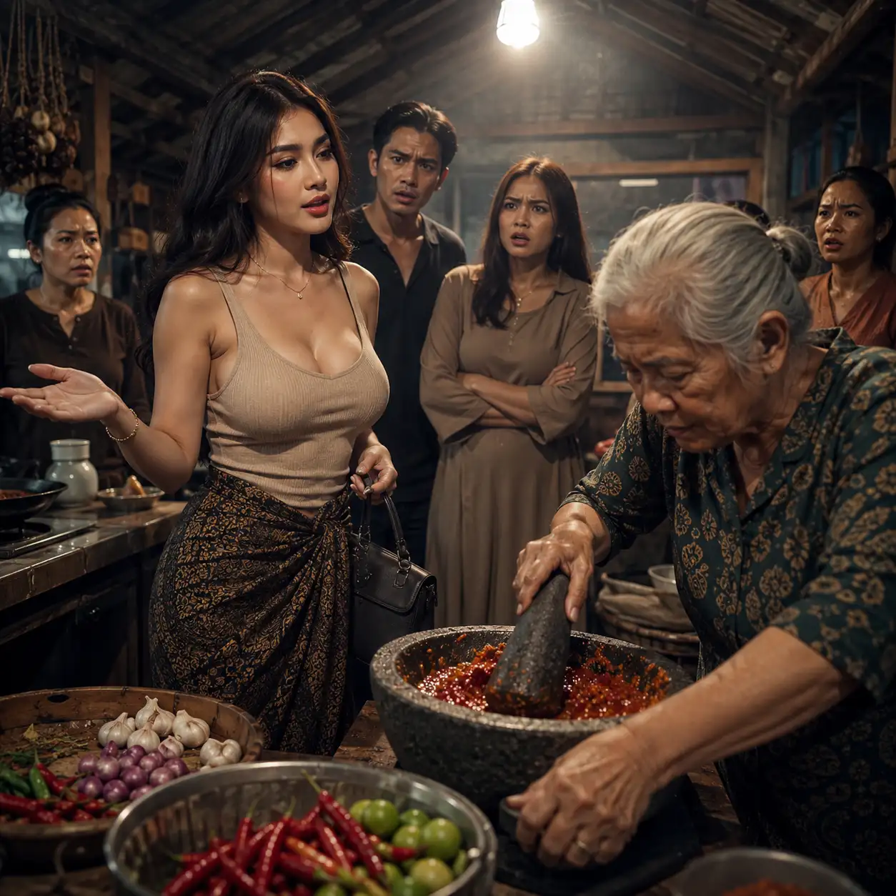 Pukul Dua Lewat Tujuh Aku Menemukan Ibu yang Sudah 72 Tahun Mengulek Bumbu Sendirian di Dapur Katering; Kakakku Bilang Itu Kemauannya Sendiri, Sampai Aku Mengusulkan Membawanya Pergi Sepuluh Hari dan Semua Orang Panik