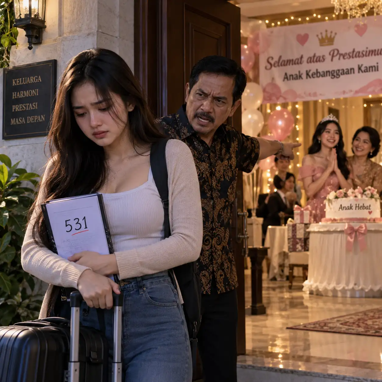 Aku Sengaja Mengaku Hanya Dapat 531, Lalu Ayah Mengusirku Saat Ia Menyiapkan Pesta untuk Anak Tirinya