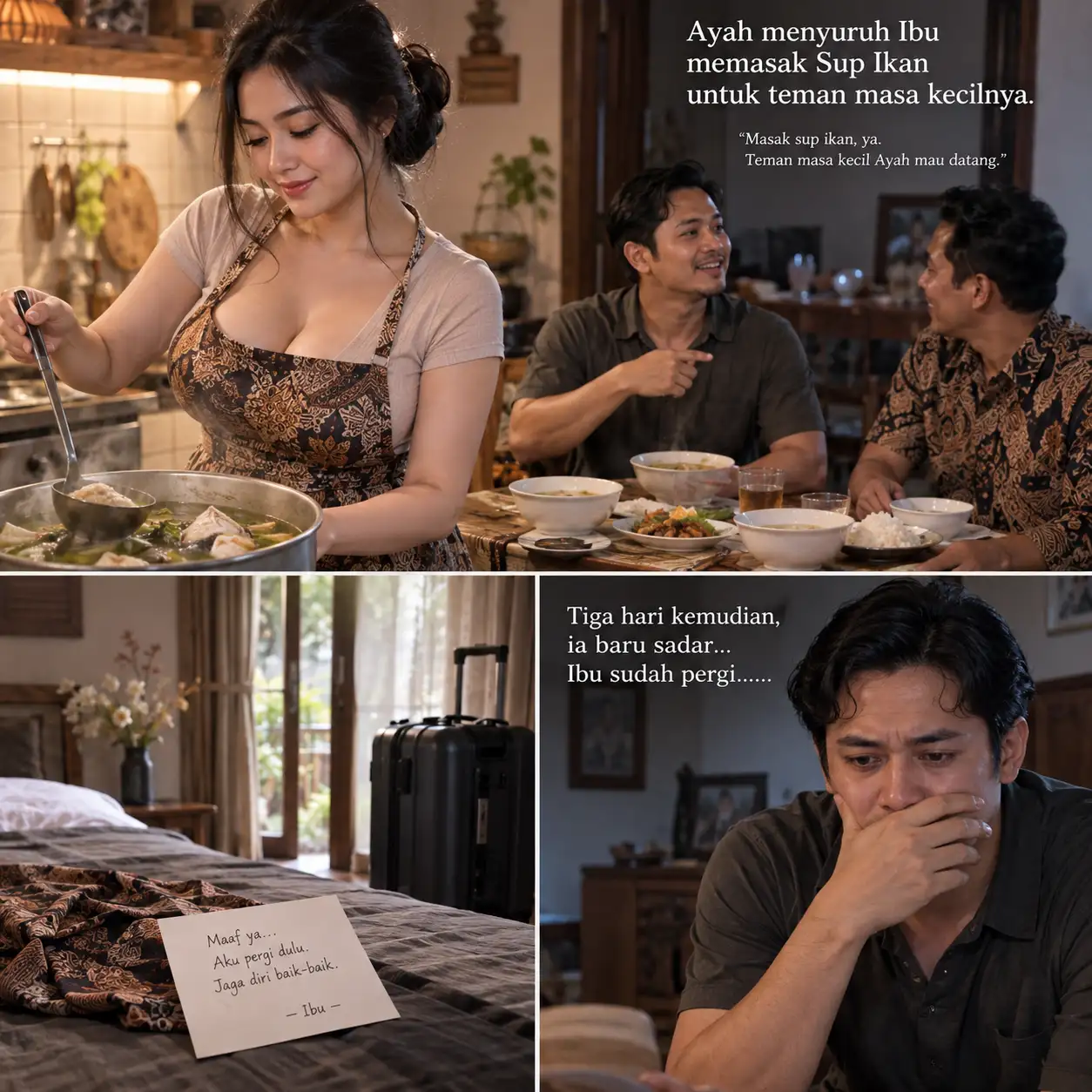 Ayah Menyuruh Ibu Memasak Sup Ikan untuk Teman Masa Kecilnya. Tiga Hari Kemudian, Ia Baru Sadar Ibu Sudah Pergi