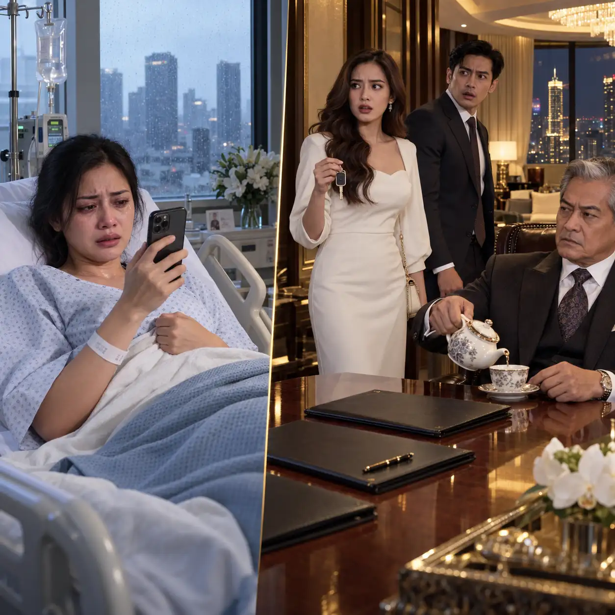 Saat Aku Melahirkan, Suamiku Merayakan Ulang Tahun Perempuan Lain dan Menjanjikan Apartemenku, Lalu Ayahku Menunggunya di Ruang VIP