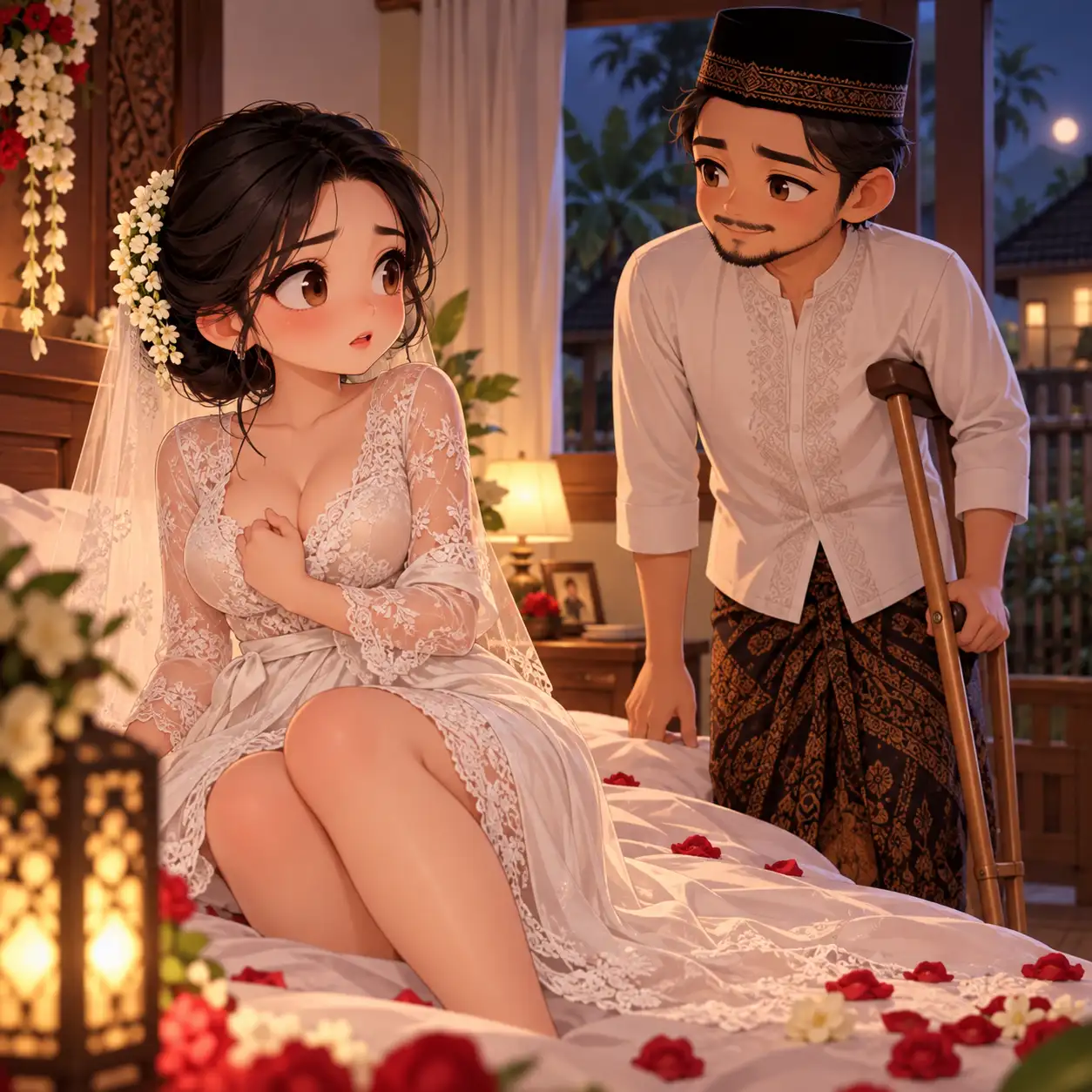 Aku Menikah di Usia 40 dengan Tetanggaku yang Berjalan Pincang, tetapi Malam Pertama Membuatku Meragukan Alasan Pernikahan Kami