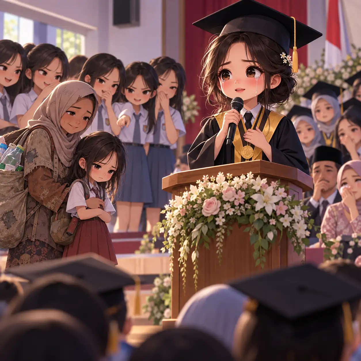 Sejak Kelas Tiga Sari Dijauhi karena Ibunya Pemulung. Saat Kelulusan, Satu Kalimatnya Membuat Aula Sunyi
