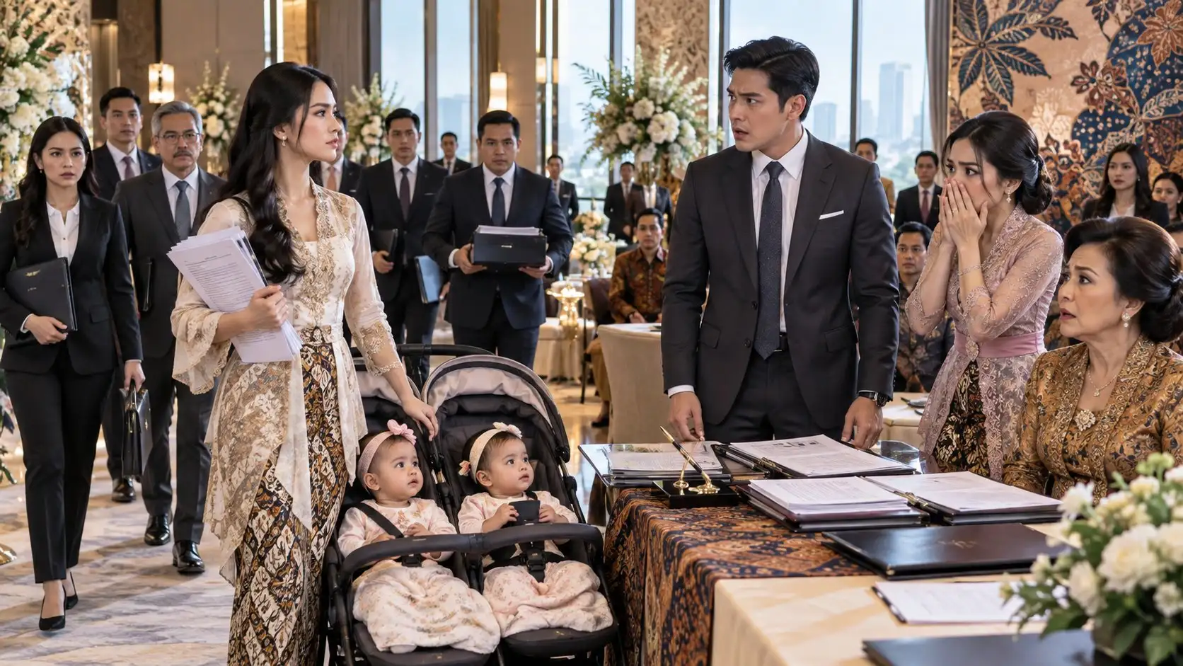 SUAMIKU MENGUSIRKU DARI USAHA BATIK—DELAPAN BULAN KEMUDIAN, DUA BAYI MUNCUL DI ACARA KONTRAK 80 MILIAR RUPIAH